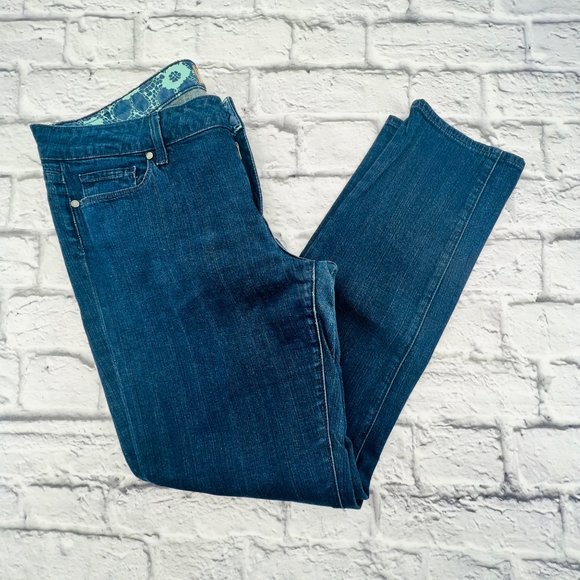 PAIGE Denim - Paige Women Medium Wash Skyline Ankle Peg Jeans Size 32 Mid Rise Stretch Denim
